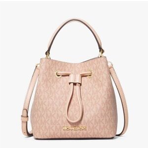 MICHAEL KORS Suri Small Signature Logo Bucket Crossbody Bag - Powder Blush Pink